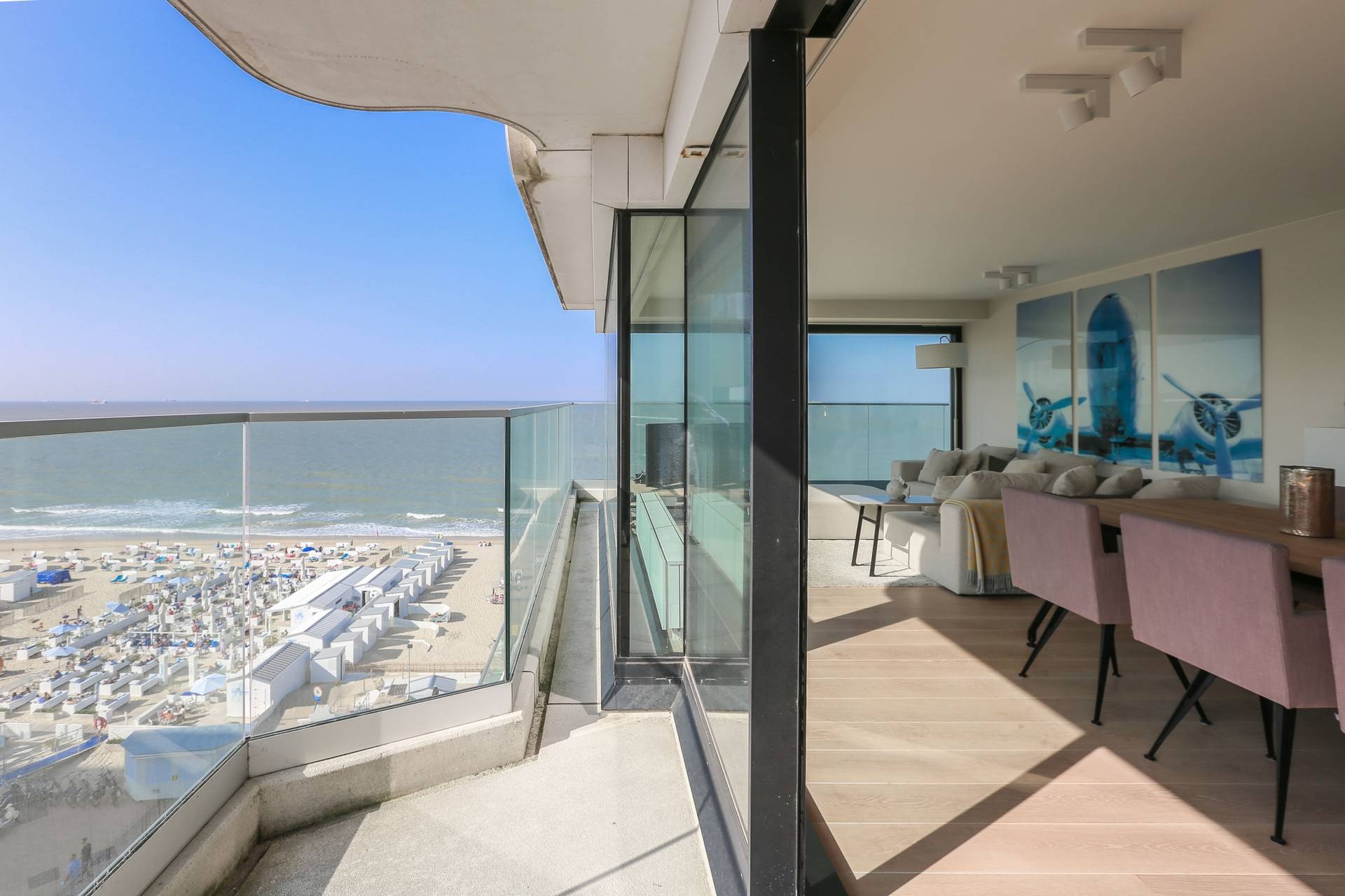 VENTE Appartement 3 CH Knokke-Heist - Appartement d'angle / Rés. Cambridge / Digue de mer- Place Van Bunnen