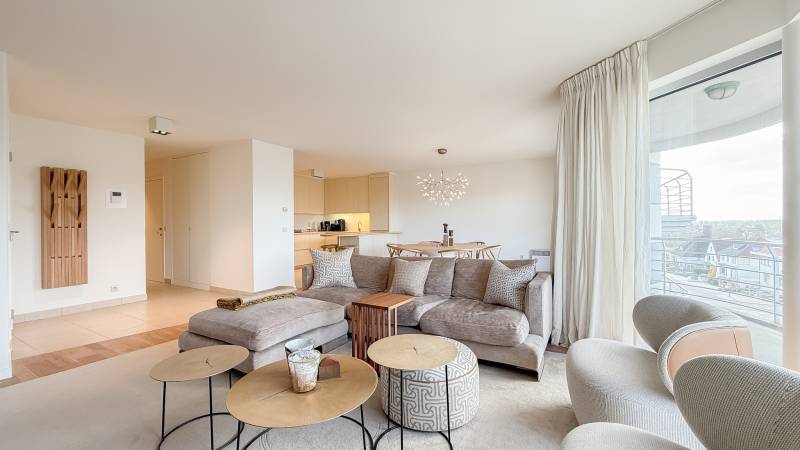 VENTE APPARTEMENT 3 CH Knokke-Heist - Vue latérale sue la mer / Duinbergen