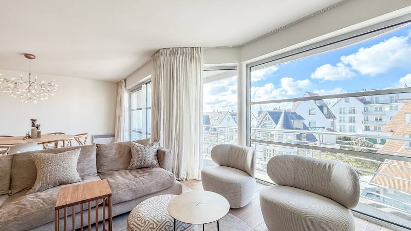 VENTE APPARTEMENT 3 CH Knokke-Heist - Vue latérale sue la mer / Duinbergen