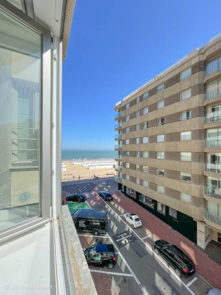 VENTE Appartement 1 CH Knokke-Zoute - VUE latérale sur la MER / Près du Minigolf