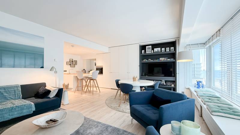 VENTE Appartement 1 CH Knokke-Zoute - VUE latérale sur la MER / Près du Minigolf